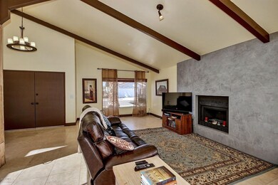 View of electric fireplace