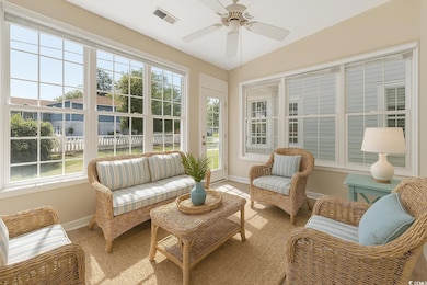 Sunroom / solarium with visible vents