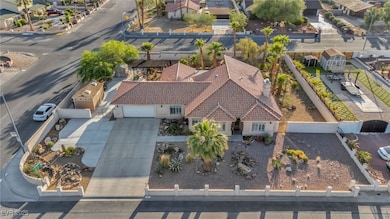 Aerial perspective of suburban area
