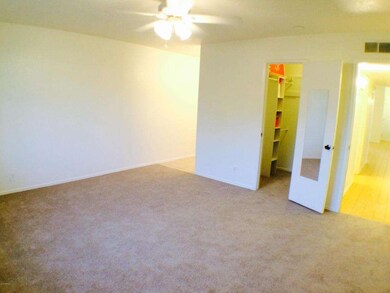 Master bedroom with walk-in closet