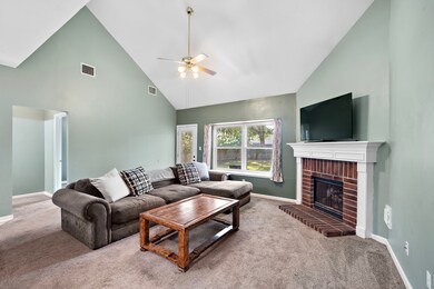 Made for gatherings, the living area boasts vaulte