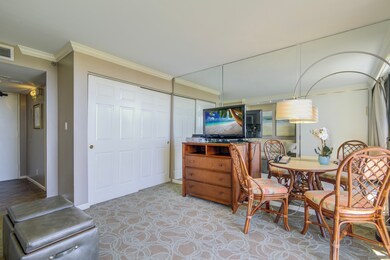 Living room with closet