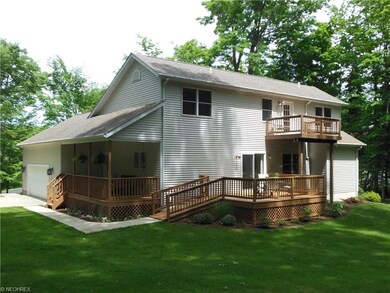 Back Exterior with Private Backyard & Creek
