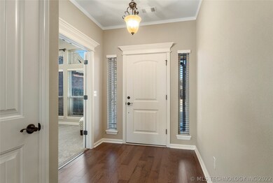 Front door with sidelights to welcome guests