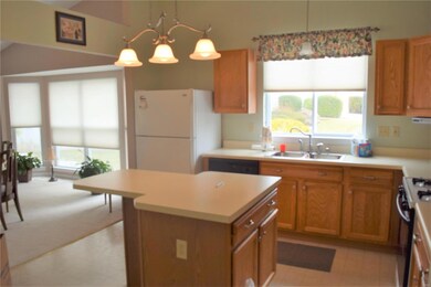 Center Island with room for 2 stools.  Gas stove