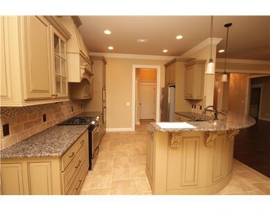 Kitchen. Large kitchen area w/decorative painted c