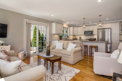 Inviting Living Room with sliders to outside patio