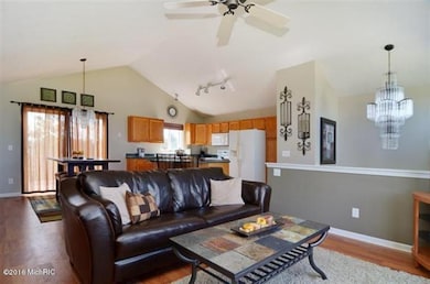 Living room and kitchen