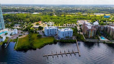 Drone / aerial view of a large body of water