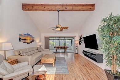 Light and Bright Living Room featuring high / vaul
