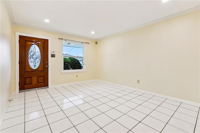 Large formal living room with LED lighting