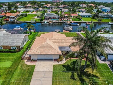 Beautiful home sits on an oversized waterfront lot