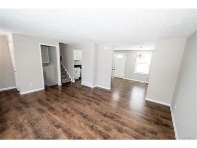 View of livingroom into kitchen