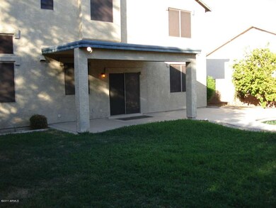 Landscaped backyard