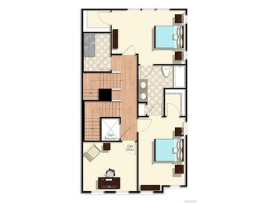 3rd level has 2 bedrooms with a jack and jill bath