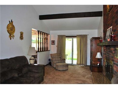 Family Room. Sunken Family Room with Sliding Glass