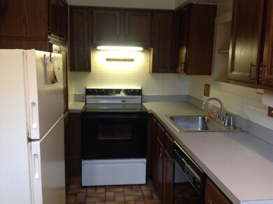 Kitchen has lots of cabinets!