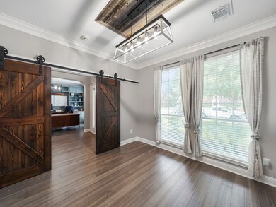 Alternative view of the office showcasing the barn