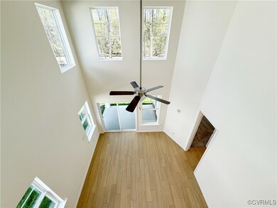 Spacious two-story family room.