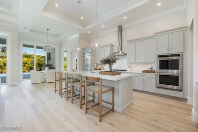 The kitchen features built-in KitchenAid french do