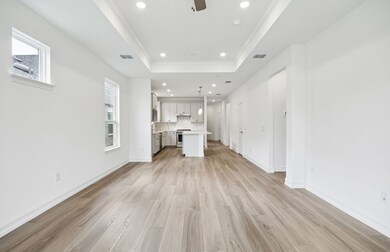 Tray ceiling in gathering room