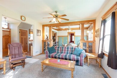 Living room looking into the formal dining room, o
