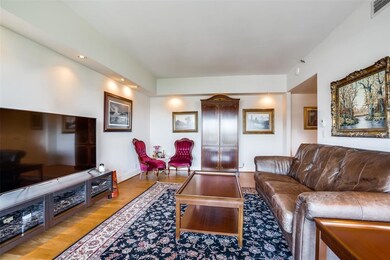 Open and inviting, the living room provides lots o