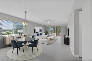 Virtual Staging-Dining room with hanging light fix