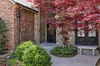 Doorway to property featuring french doors