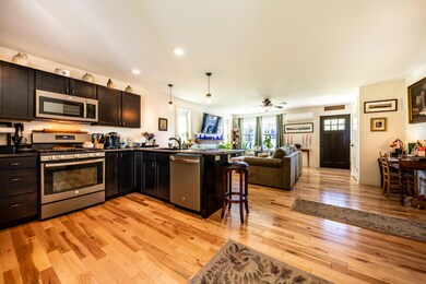 Kitchen feature leathered granite