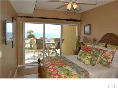 Master bedroom has direct view of the Gulf and access to the balcony
