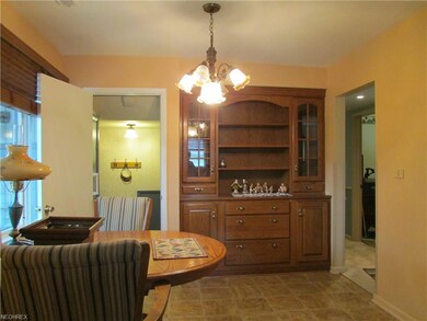 Oak Built in Hutch in Kitchen