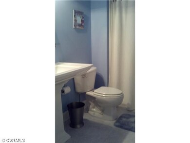 Bathroom - Hall bath, complete with pedestal sink,