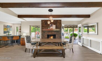 Dining and Fireplace