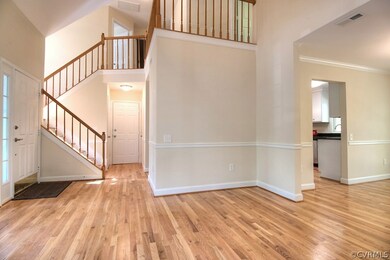 View from the formal living room with 2 story ceil