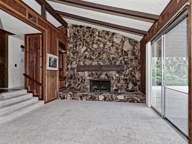 Custom stone fireplace in LR.