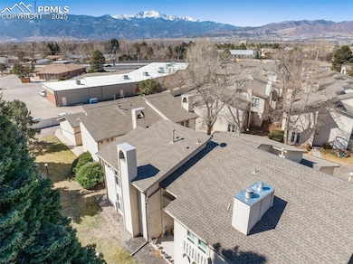 Aerial view featuring a residential view and a mou