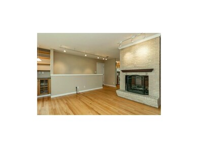 Interior stairway to basement and built ins.