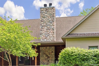 Custom stone fireplace