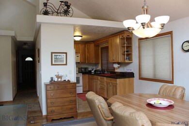 From the dining area looking into the kitchen