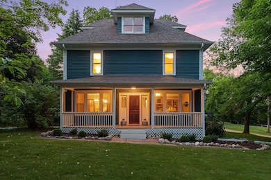 Freshly Painted Front Porch and Landscaping