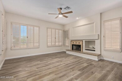 Family room with fireplace