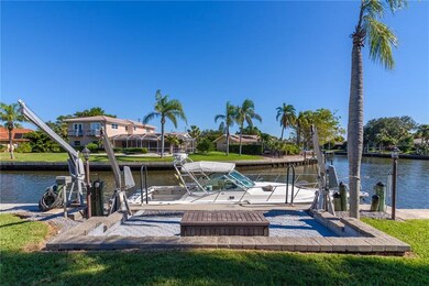 Canal front brick patio and boat mooring