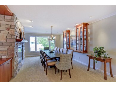 Double sided gas fireplace and lots of natural lig