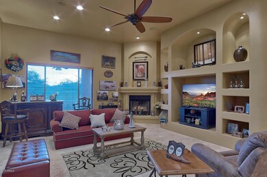 Great room with fireplace