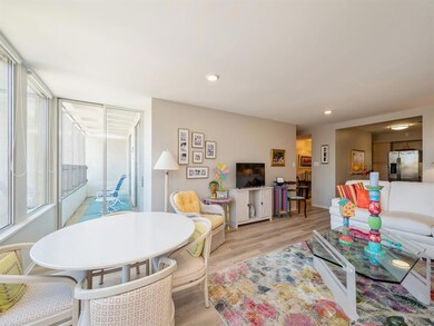 Dining area at end of living room
