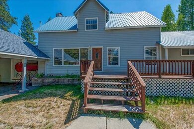 Front entry and deck.