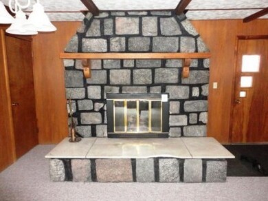 stone fireplace