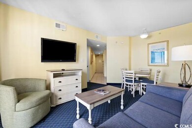View of tiled living room