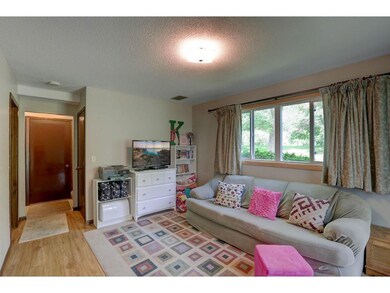 Lower level living area with plenty of natural lig